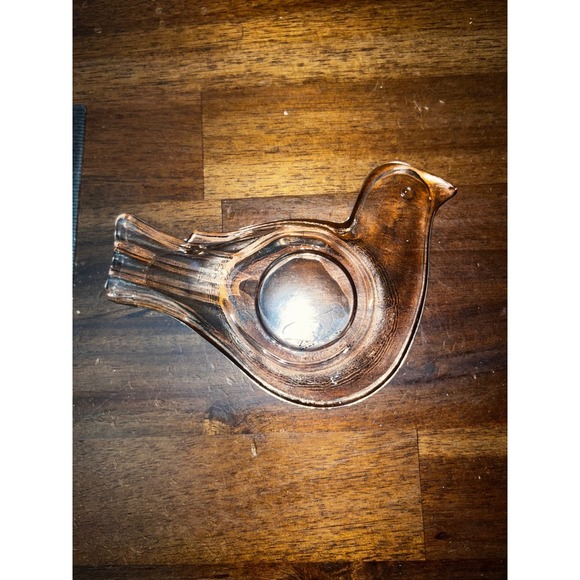 Zodax Glass Bird Votive Candle Holder Bertil Vallien Sweden Brown - Picture 3 of 3